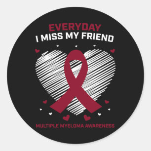 Adesivo Cancer Sanguíneo Eu Sinto Falta Do Meu Amigo Múlti