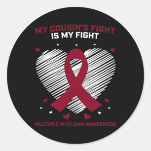 Adesivo Cancer Sanguíneo Presente Borgonha Primo Múltiplo