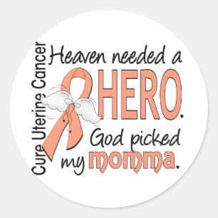 Adesivo Cancer uterina Momma do herói necessário do céu