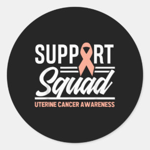 Adesivo Cancer Warrior Support Squad Uterine Cancer Awaren