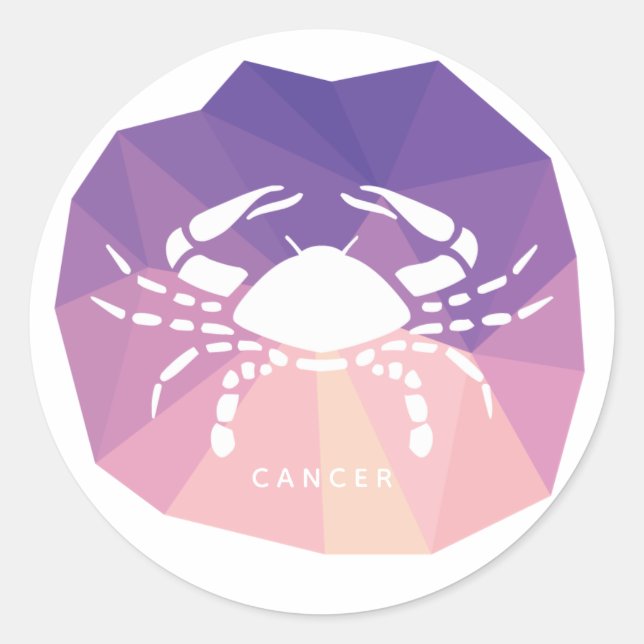 Adesivo Cancer zodiac, placa adesiva design moderna. (Frente)