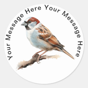 Adesivo Canções PersonalizadasBird Stickers House Sparrow