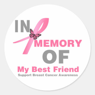 Adesivo Cancro da mama na memória de meu melhor amigo