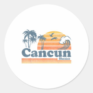 Adesivo Cancun Mexico Beach Summer Vacation Sun Vintage 70