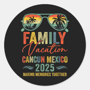 Adesivo Cancun México Férias 2025 Correspondendo Grupo Fam