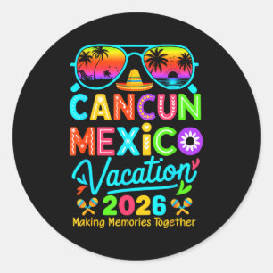 Adesivo Cancun méxico férias praia 2026 viagem corresponde