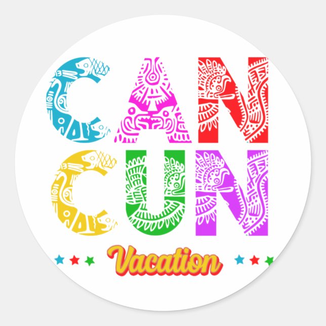 Adesivo Cancun Mexico Group Vacation Adventure  (Frente)