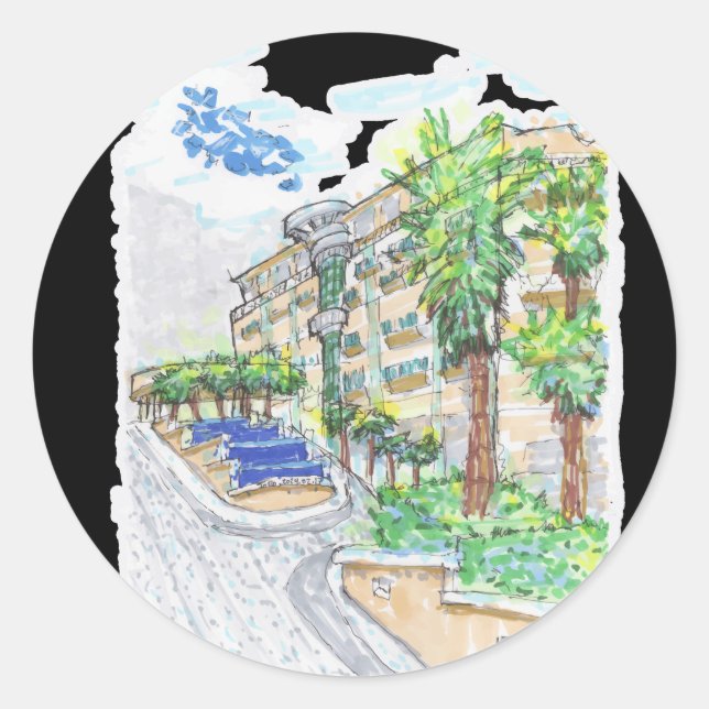 Adesivo Cancun Sandos Facade Colorido (Frente)