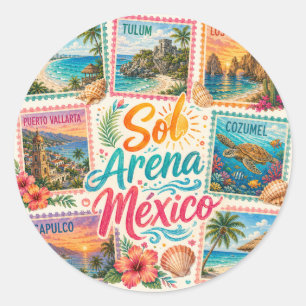 Adesivo Cancun Sol Areia México Praias Tropicais Lindas