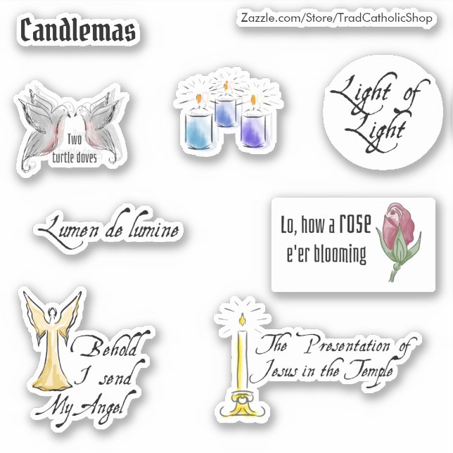 Adesivo Candlemas Banquete religioso católico (Frente)
