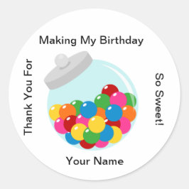 Adesivo Candy Buffet Gumball Jar Sticker