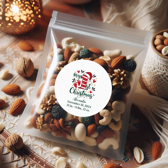 Adesivo Candy Cane Baby 1st Christmas (Criador carregado)