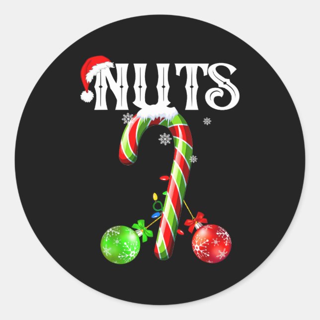 Adesivo Candy Cane Chest Nuts Couples Funny Chestnuts Xmas (Frente)
