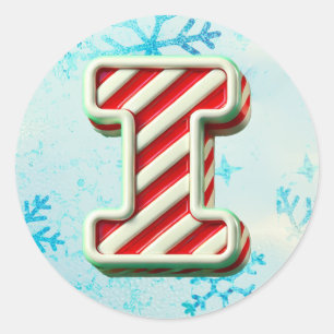 Adesivo Candy Cane Christmas "I" Sticker, Stripes Festivas