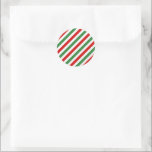 Adesivo Candy Cane Christmas Strips Red Green<br><div class="desc">Candy Cane Christmas Strips Red Green</div>