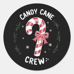 Adesivo Candy Cane Crew Engraçado Doces De Natal No Xmas