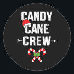 Adesivo Candy Cane Crew Para Família Xmas E Primo Christm<br><div class="desc">Tripulação De Candy Cane Para Natal Familiar E Primo</div>