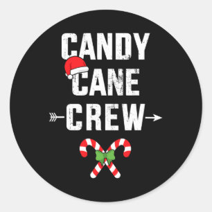 Adesivo Candy Cane Crew Para Família Xmas E Primo Christm
