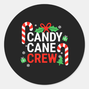 Adesivo Candy Cane Crew Shirt Adultos Mulheres Crianças Ch