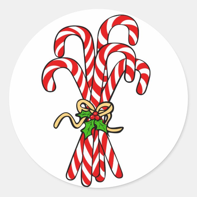 Adesivo Candy Cane Holly Sticker (Frente)