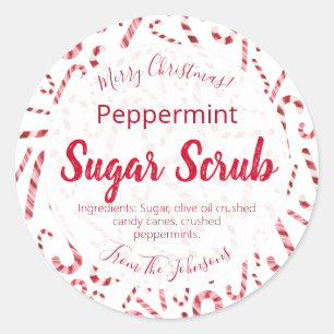 Adesivo Candy Cane Peppermint - Matrícula de Natal - Rótul