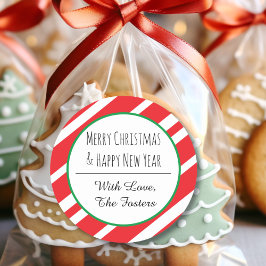 Adesivo Candy Cane Personaliza Feliz Natal Ano Novo