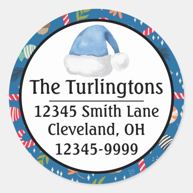 Adesivo Candy Canes e Doces de Natal Embalados (Frente)