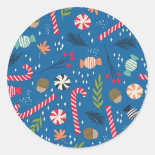 Adesivo Candy Canes e Doces de Natal Embalados