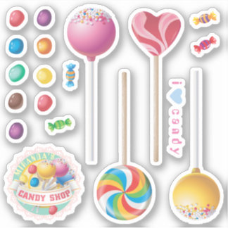 Adesivo Candy compra emblem lollipops jelly beans candies