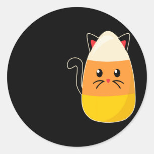 Adesivo Candy Corn Cat Halloween