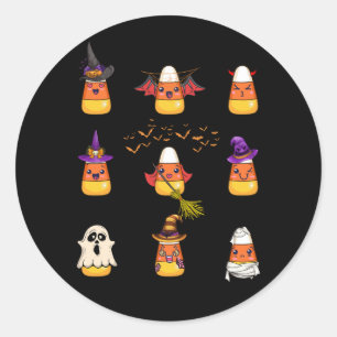 Adesivo Candy Corn Characters Mau Witmy Ghost Hallo