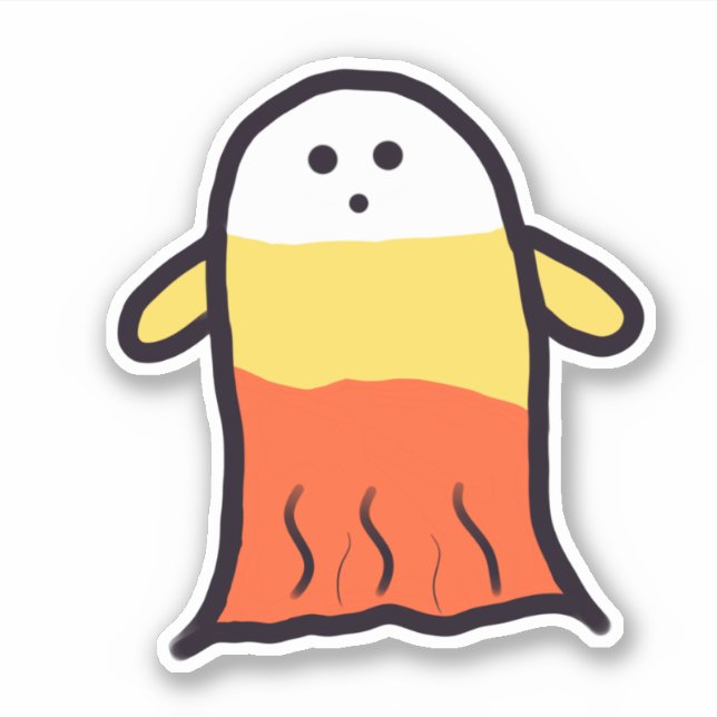 Adesivo Candy Corn Ghost (Frente)