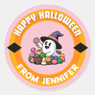 Adesivo Candy Ghost Feliz Halloween