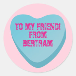 Adesivo Candy Heart Valentine's Day Exchange Sticker Blue