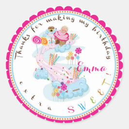 Adesivo Candy land Birthday Stickers