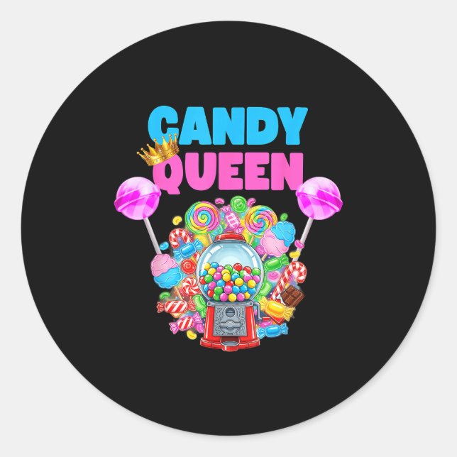 Adesivo Candy Queen Shirt Funny Lollip Candy Lover Humor  (Frente)