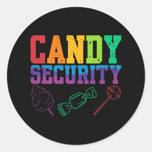 Adesivo Candy Security Candyland Halloween Costume Kids Te