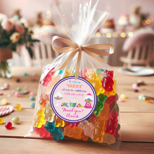 Adesivo Candy Themed obrigado seu favor