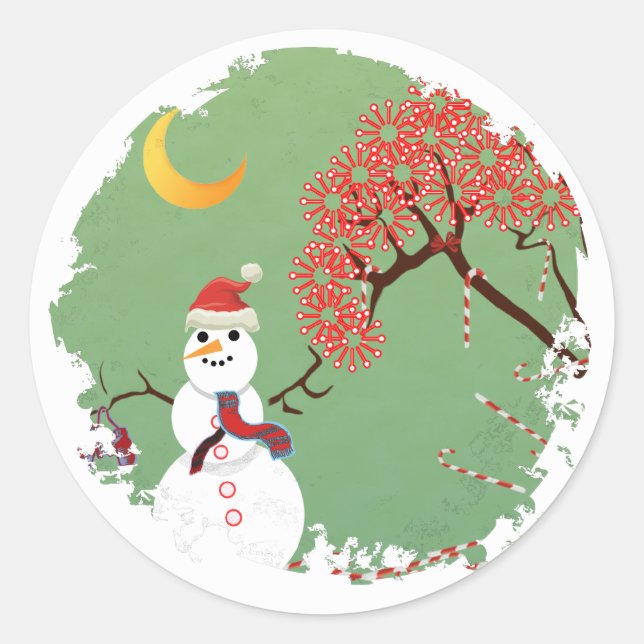 Adesivo CandyCane Snowman Sticker (Frente)