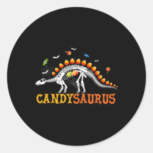 Adesivo Candysaurus Candy Corn Dinossauro Esqueleto Feliz 