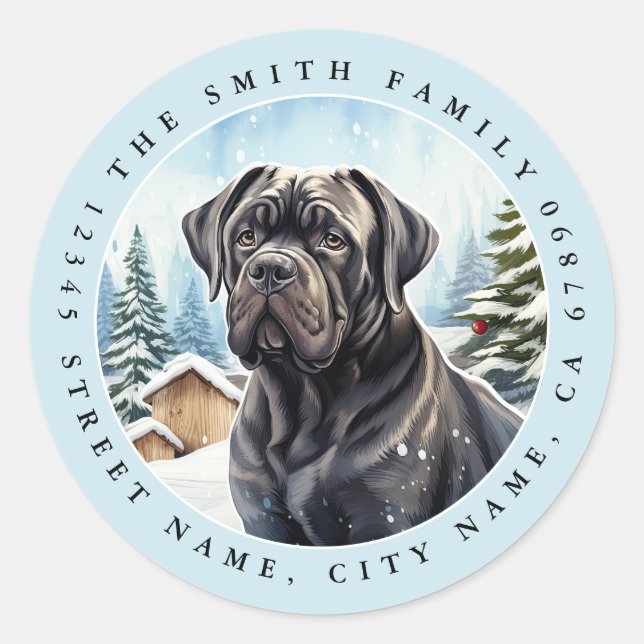 Adesivo Cane Corso Round Stickers (Frente)