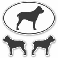 Cane Corso Silhouettes Vinil Set