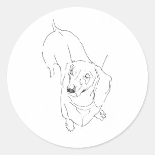 Adesivo Caneca Dachshund Fofa – Cachorro Salsicha Arte Lin