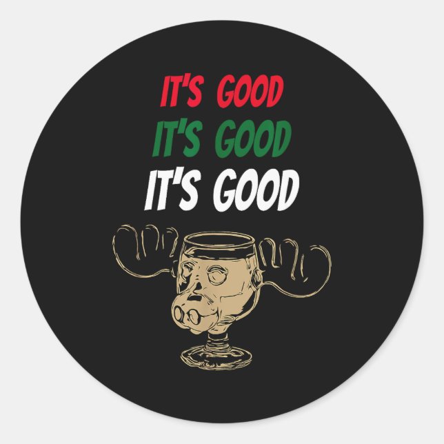 Adesivo Caneca de Natal Engraçada de Leite de Coco É Bom p (Frente)