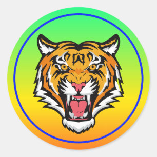Adesivo Caneca de viagem de Tigre em Raiva-25818