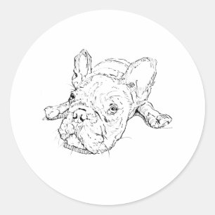 Adesivo Caneca do Adorável Bulldog Francês, Presente para 