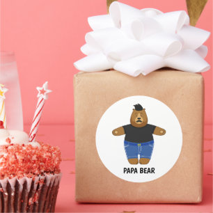 Adesivo Caneca Especial Dia dos Pais Urso Papa Fofo