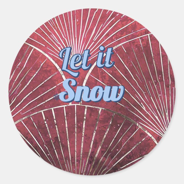 Adesivo Caneca Let it snow (Frente)