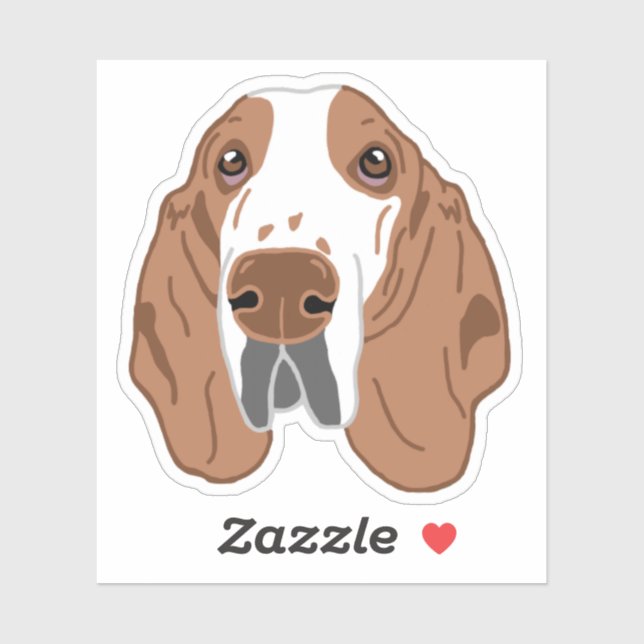 Adesivo Caneca Mãe de Basset Hound (Folha)