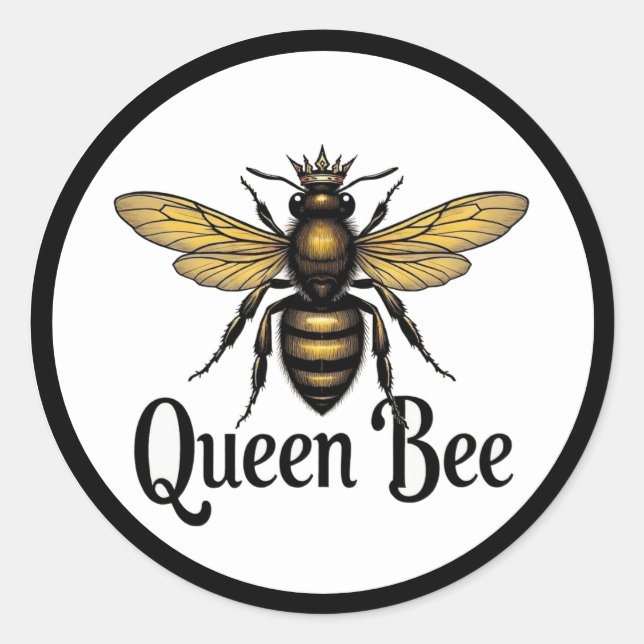 Adesivo Caneca Queen Bee Latte (Frente)